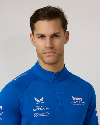 Bwt Alpine Formula One Team’S Official Unisex Quarter Zip Mid-Layer - Lapis Blue