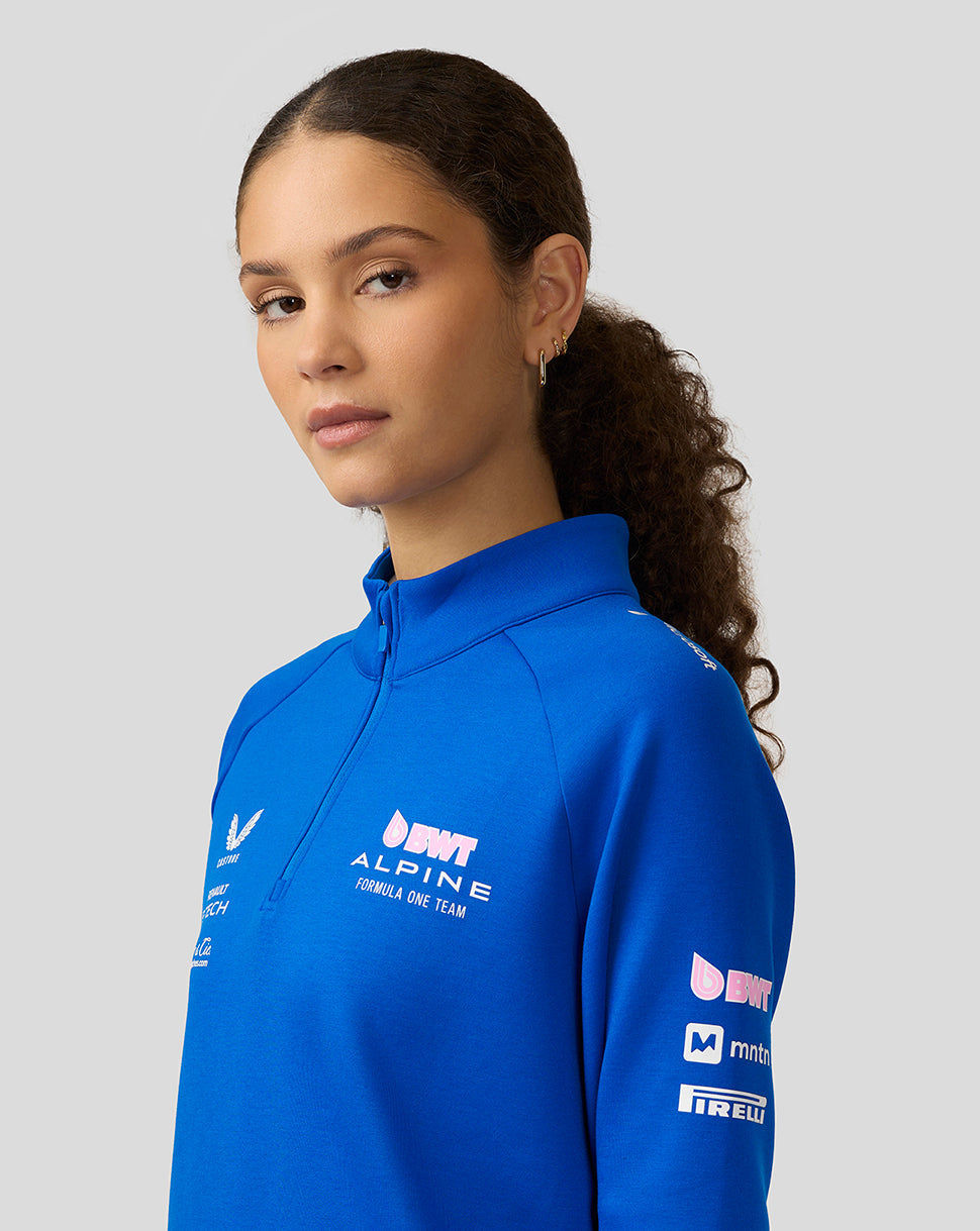 Bwt Alpine Formula One Team’S Official Unisex Quarter Zip Mid-Layer - Lapis Blue