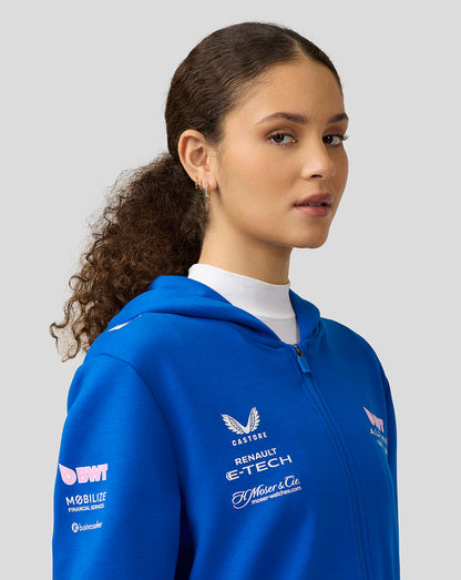 Bwt Alpine Formula One Team’S Official Unisex Full Zip Hoodie - Lapis Blue
