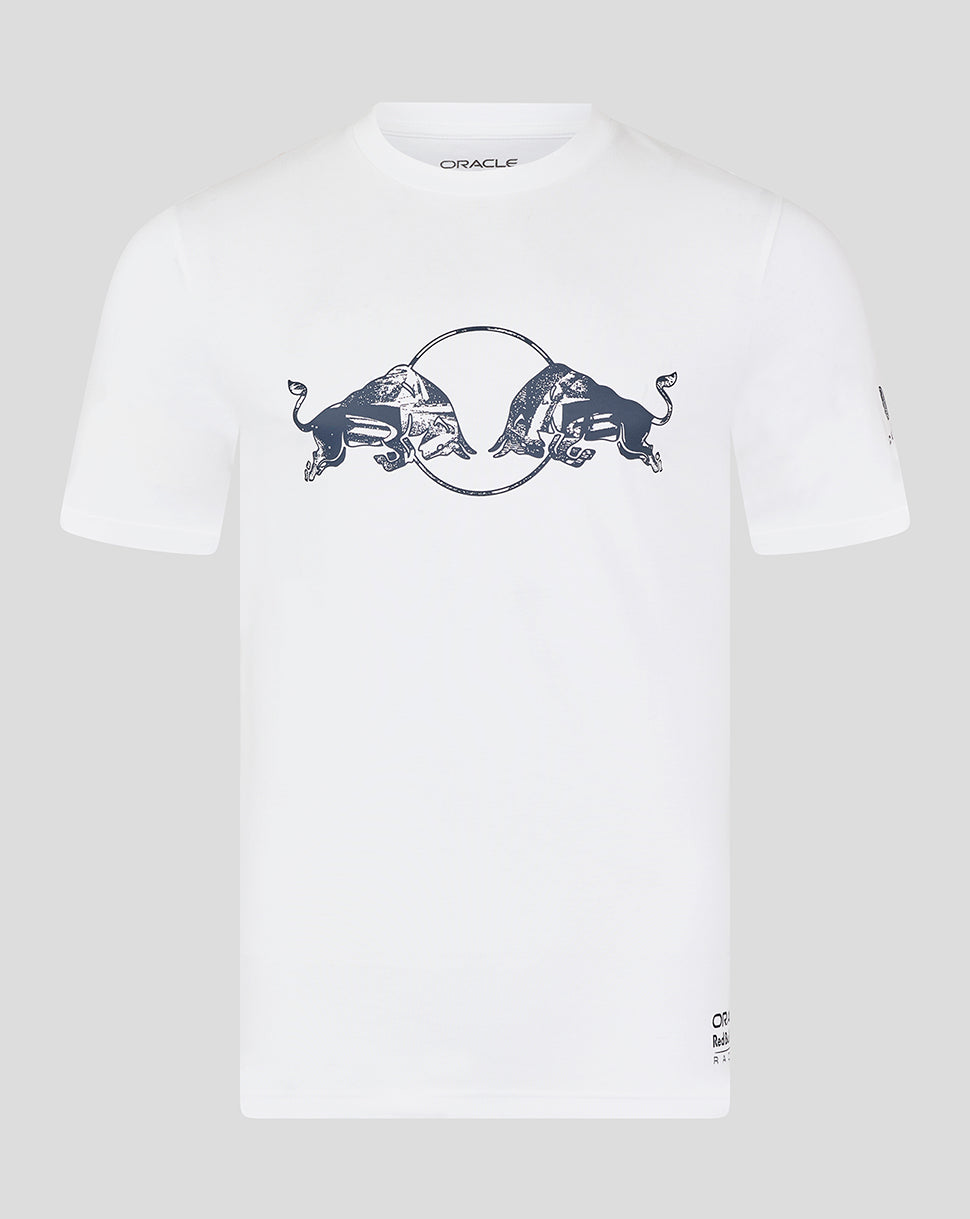 Oracle Red Bull Racing Unisex Graphic Bull T-Shirt - Brilliant White