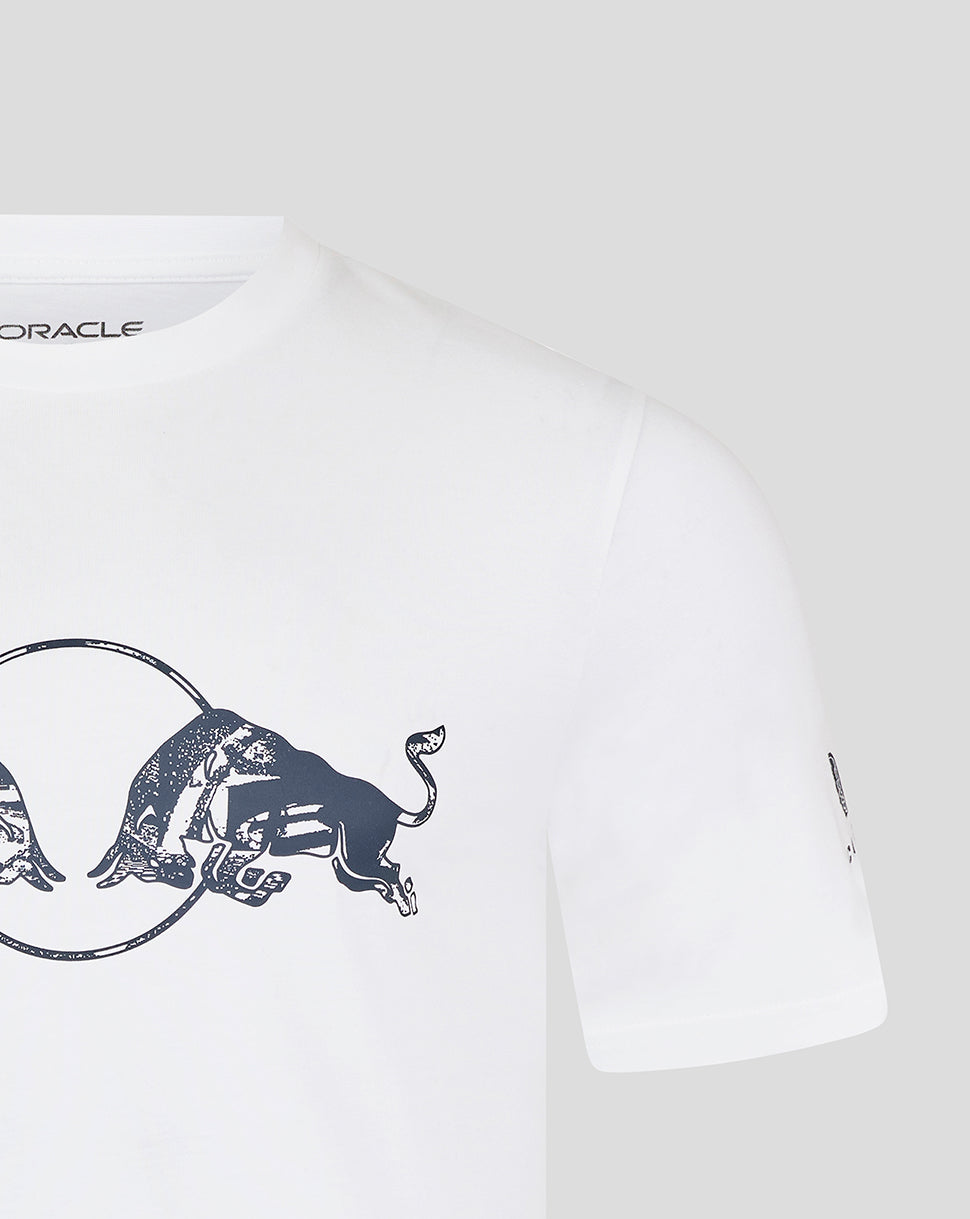 Oracle Red Bull Racing Unisex Grafisch Bull T-shirt – Stralend wit - Helder wit