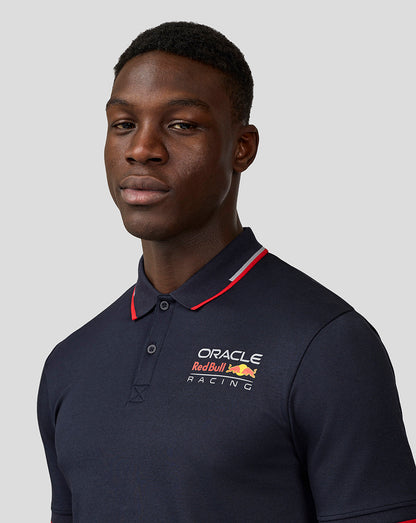 Oracle Red Bull Racing Unisex Core Polo Shirt With Full Colour Logo - Night Sky