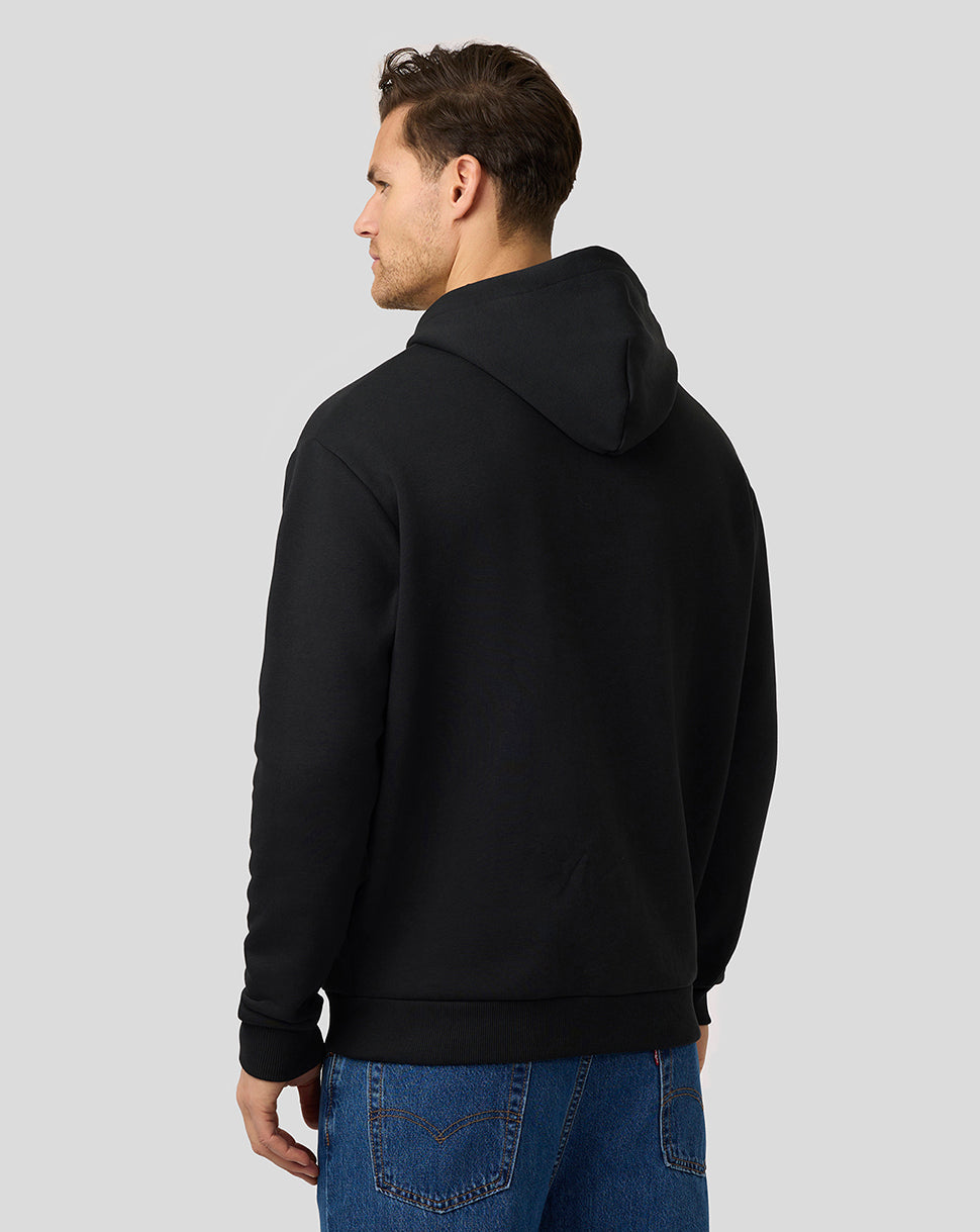 BWT Alpine Formula One Team Unisex-Hoodie mit Reissverschluss von Dual Brand, schwarz auf schwarz - Caviar Black