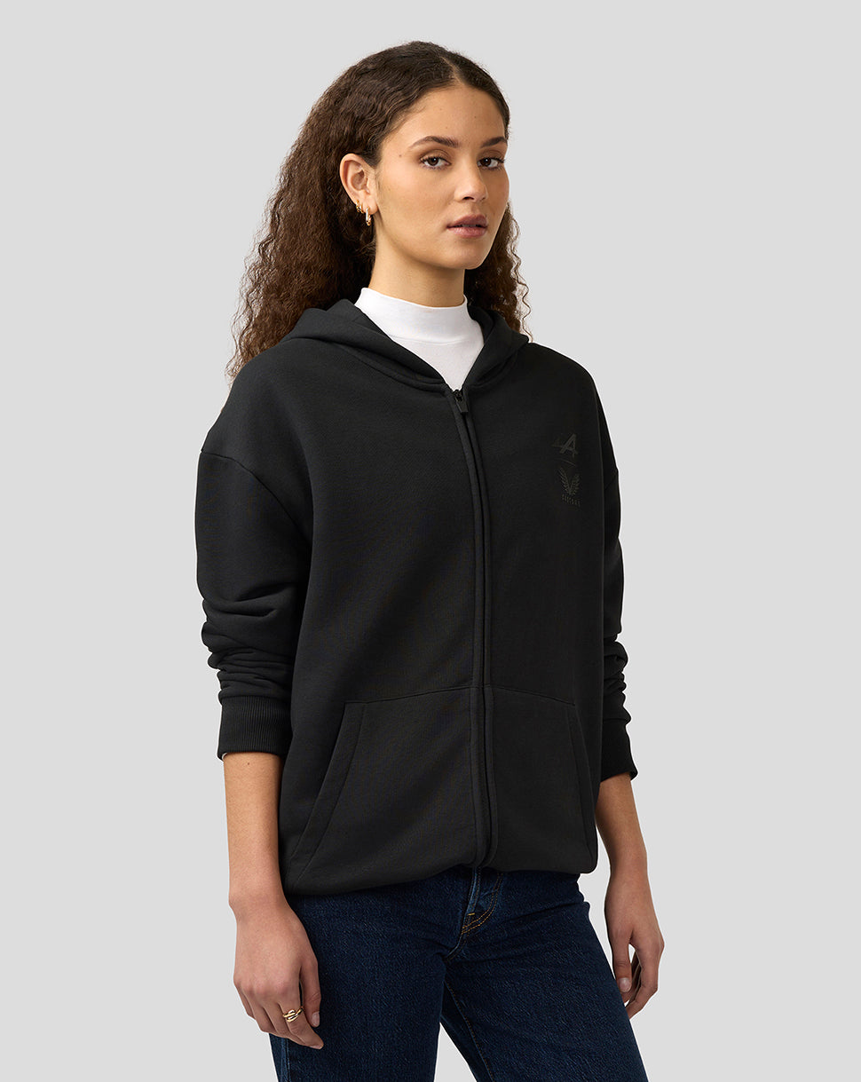 BWT Alpine Formula One Team Unisex Dual Brand Dual Brand Black on Black Zipped Hoodie