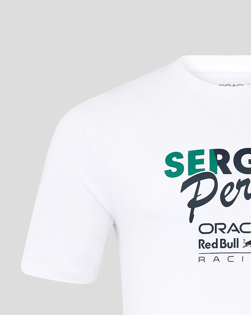 Oracle Red Bull Racing Unisex Sergio Perez Flag T-Shirt - Brilliant White - Brilliant White