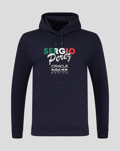 Oracle Red Bull Racing Unisex Sergio Perez Flag Pullover Hoodie - Night Sky