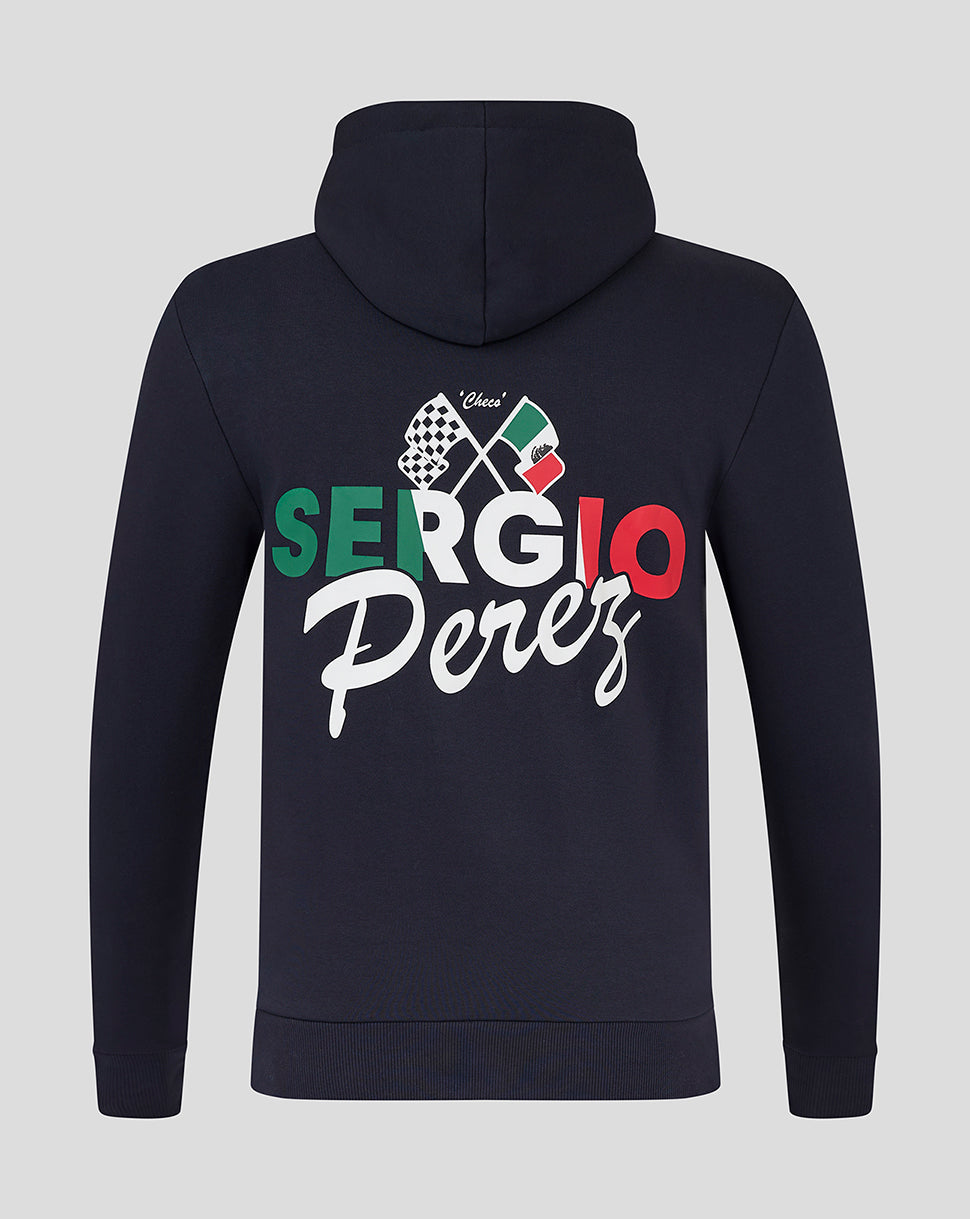 Oracle Red Bull Racing Unisex Sergio Perez Flag Pullover Hoodie - Night Sky