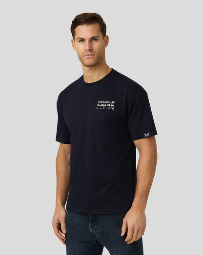 Oracle Red Bull Racing Unisex Max Verstappen Oversized Crest T-Shirt - Night Sky