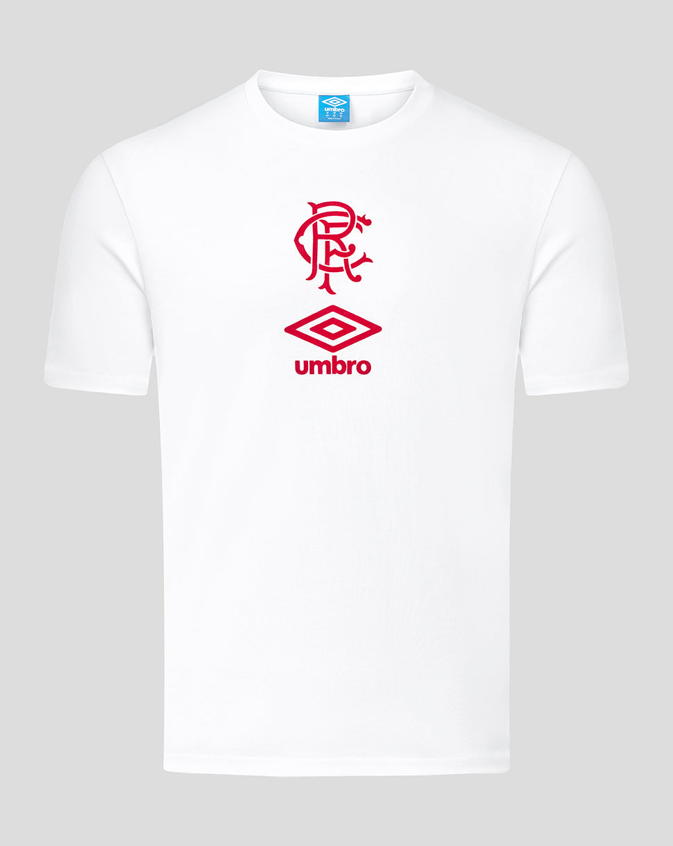 Rangers Junior 25/26 Travel Short Sleeve Tee - White/Red