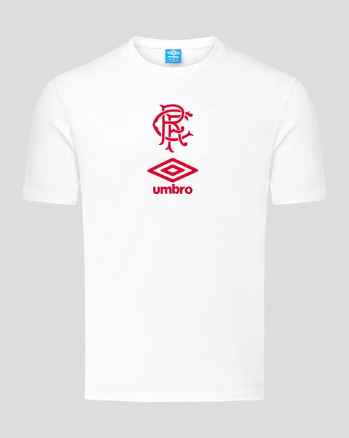 Rangers Junior 25/26 Travel Short Sleeve Tee - White/Red
