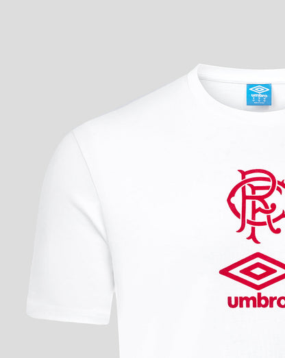 Rangers Junior 25/26 Travel Short Sleeve Tee - White/Red