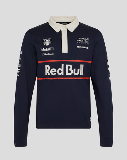 Oracle Red Bull Racing Unisex Heritage Long Sleeve Team Polo Shirt - Night Sky