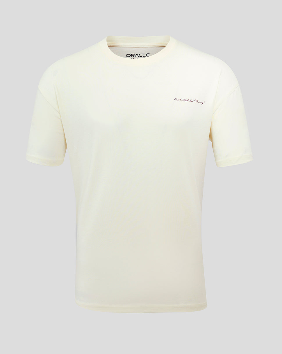 Oracle Red Bull Racing Unisex Heritage Script T-Shirt – Egret - Egret