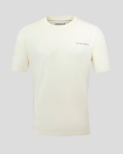 Oracle Red Bull Racing Unisex Heritage Script T-Shirt - Egret