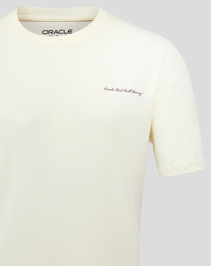 Oracle Red Bull Racing Unisex Heritage Script T-Shirt - Egret