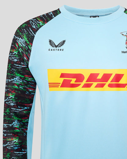 Harlequins Men's 25/26 Training Sweatshirt - Sky Blue
