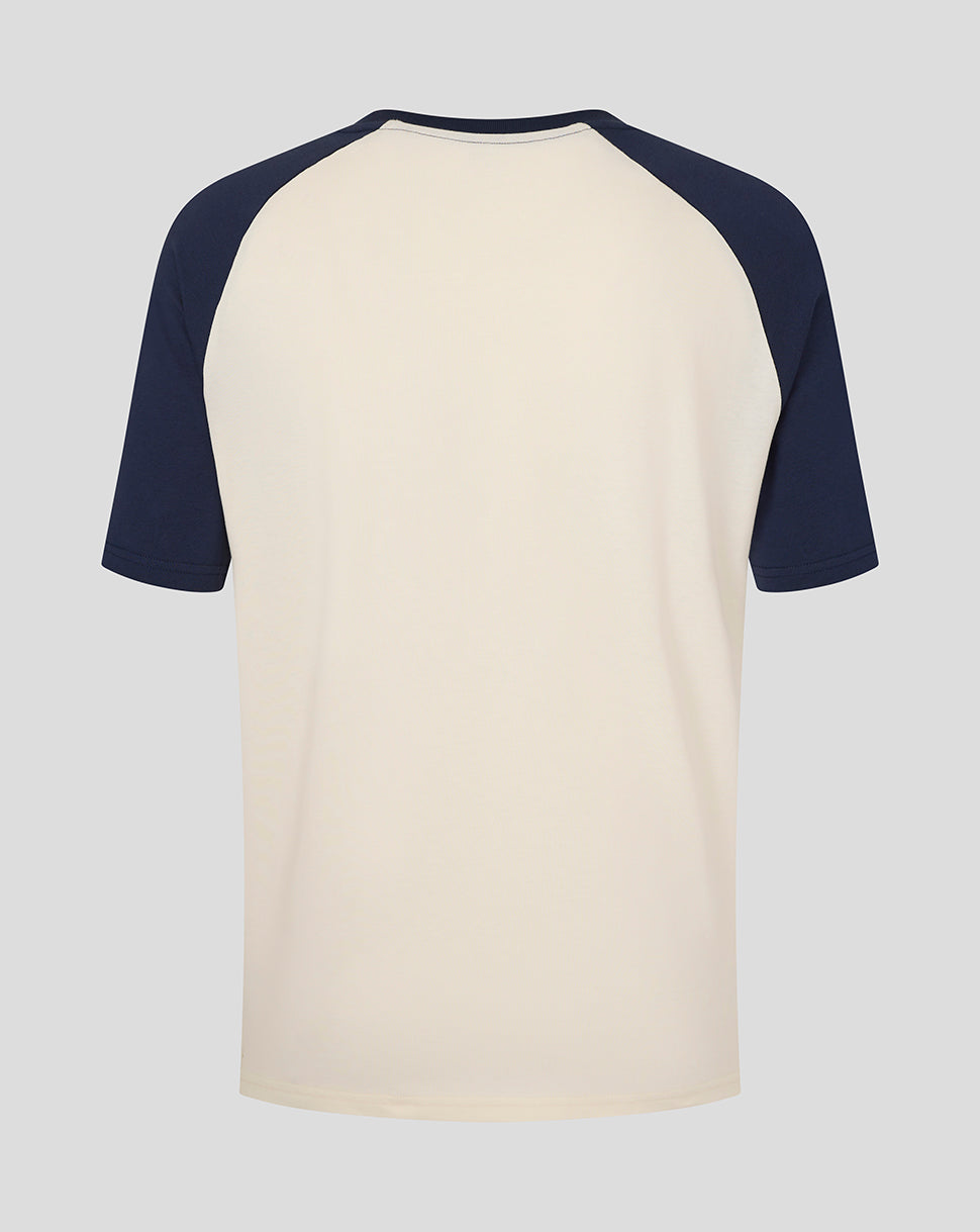 Preston Unisex 25/26 Contemporary Raglan Tee - Egret/Black Iris