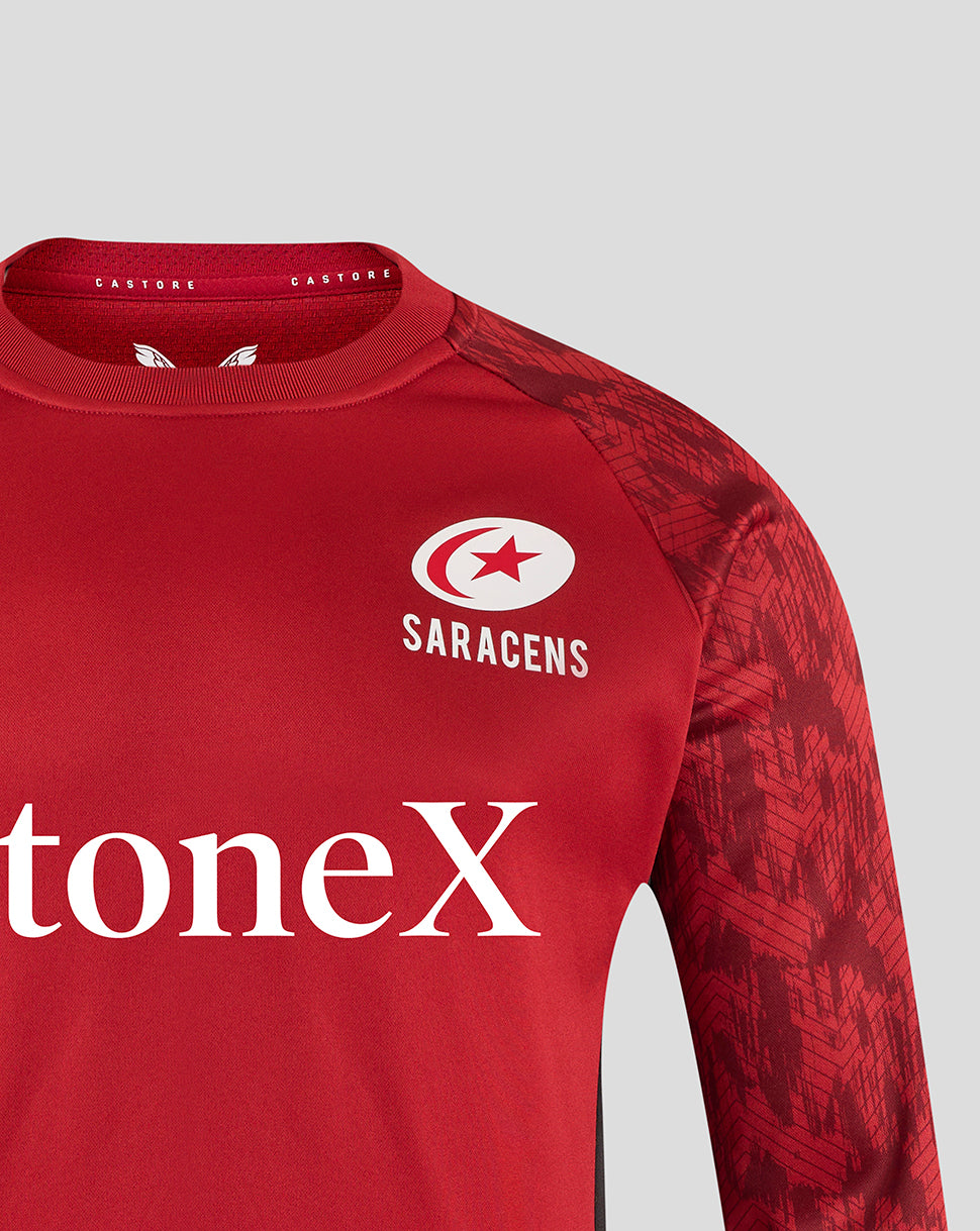 Saracens Unisex 25/26 Training Sweatshirt - Rhythmic Red