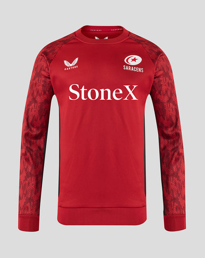 Saracens Unisex 25/26 Training Sweatshirt - Rhythmic Red