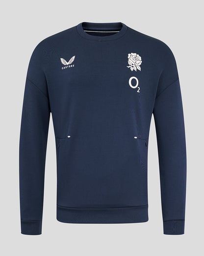 Men's England Rugby 25/26 Travel Crew Sweatshirt - Inkwell