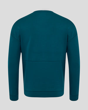Men's England Rugby 25/26 Travel Crew Sweatshirt - Reflecting Pond