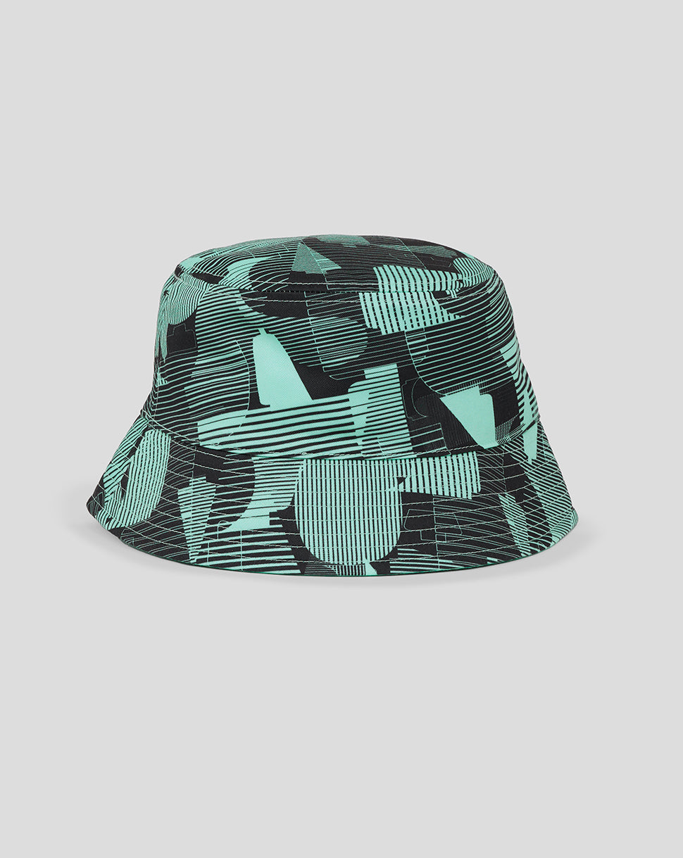 England Cricket 25/26 Ashes Training Wendbarer Bucket Hat - Caviar/Aqua Splash