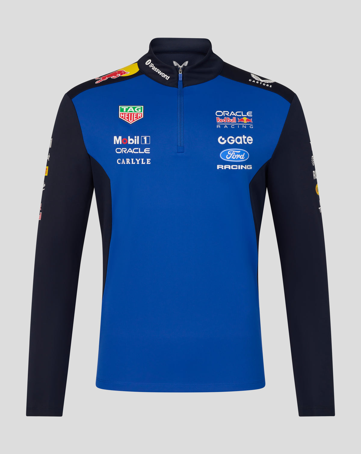 Oracle Red Bull Racing Unisex-Teamline-Midlayer mit Viertelreissverschluss – Night Sky / Surf The Web - Night Sky/Surf The Web