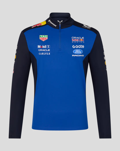 Oracle Red Bull Racing Unisex Teamline Quarter Zip Midlayer - Night Sky / Surf The Web