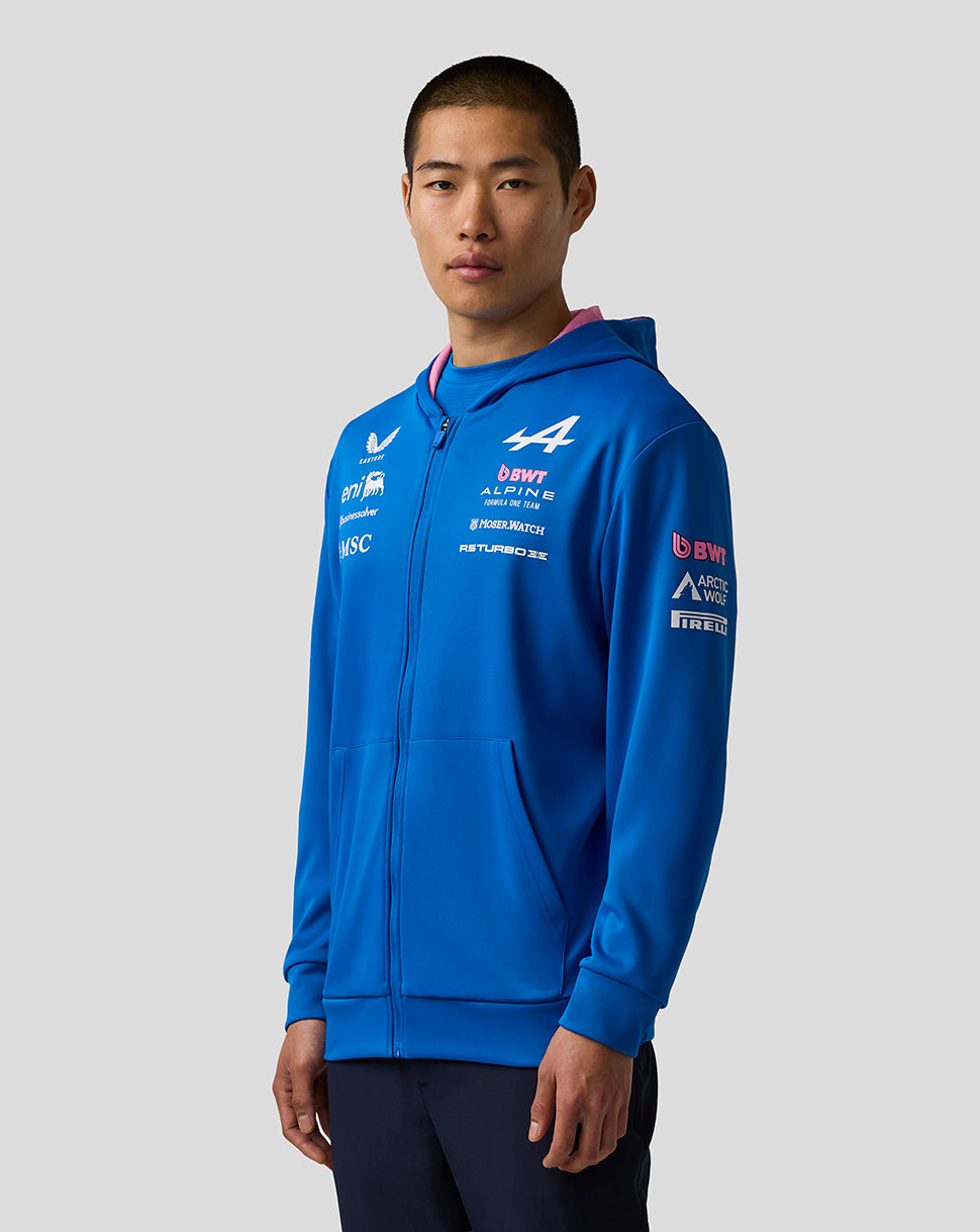 Official Junior BWT Alpine Formula One Team Zip Hoodie - Lapis Blue