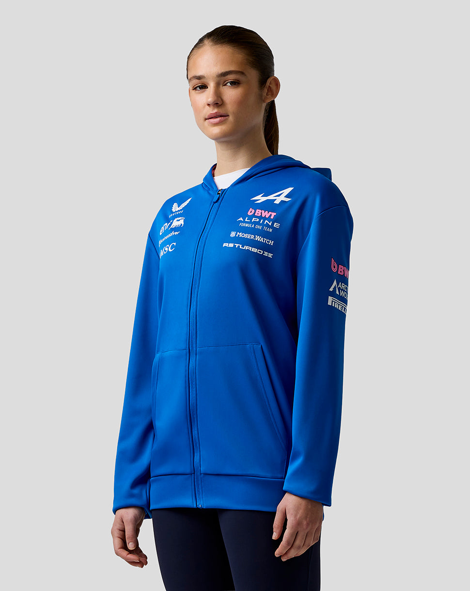 Official Junior BWT Alpine Formula One Team Zip Hoodie - Lapis Blue