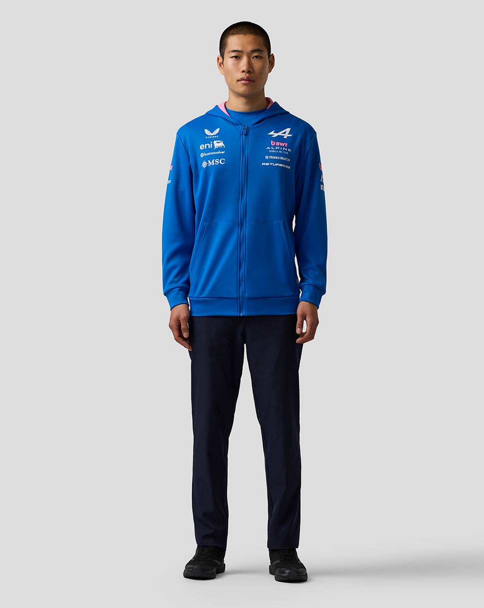 Official Junior BWT Alpine Formula One Team Zip Hoodie - Lapis Blue