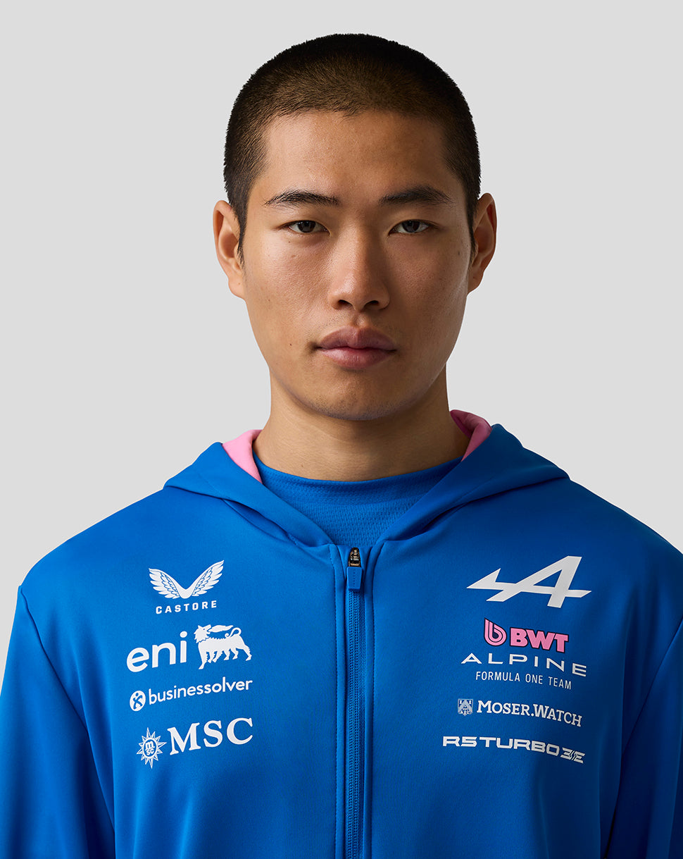 Official Junior BWT Alpine Formula One Team Zip Hoodie - Lapis Blue