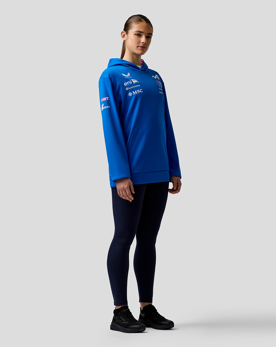 Official Unisex BWT Alpine Formula One Team Pullover Hoodie - Lapis Blue
