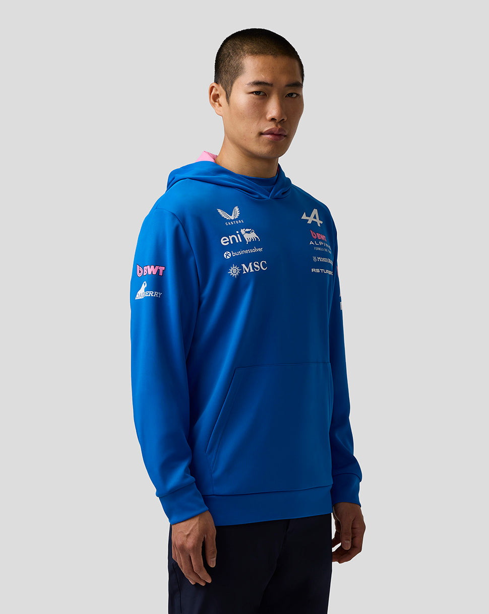 Official Unisex BWT Alpine Formula One Team Pullover Hoodie - Lapis Blue