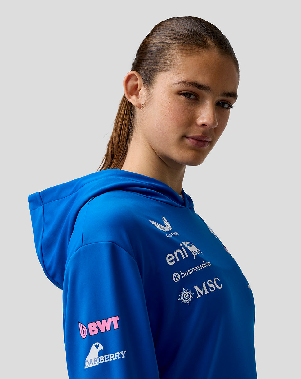 Official Unisex BWT Alpine Formula One Team Pullover Hoodie - Lapis Blue