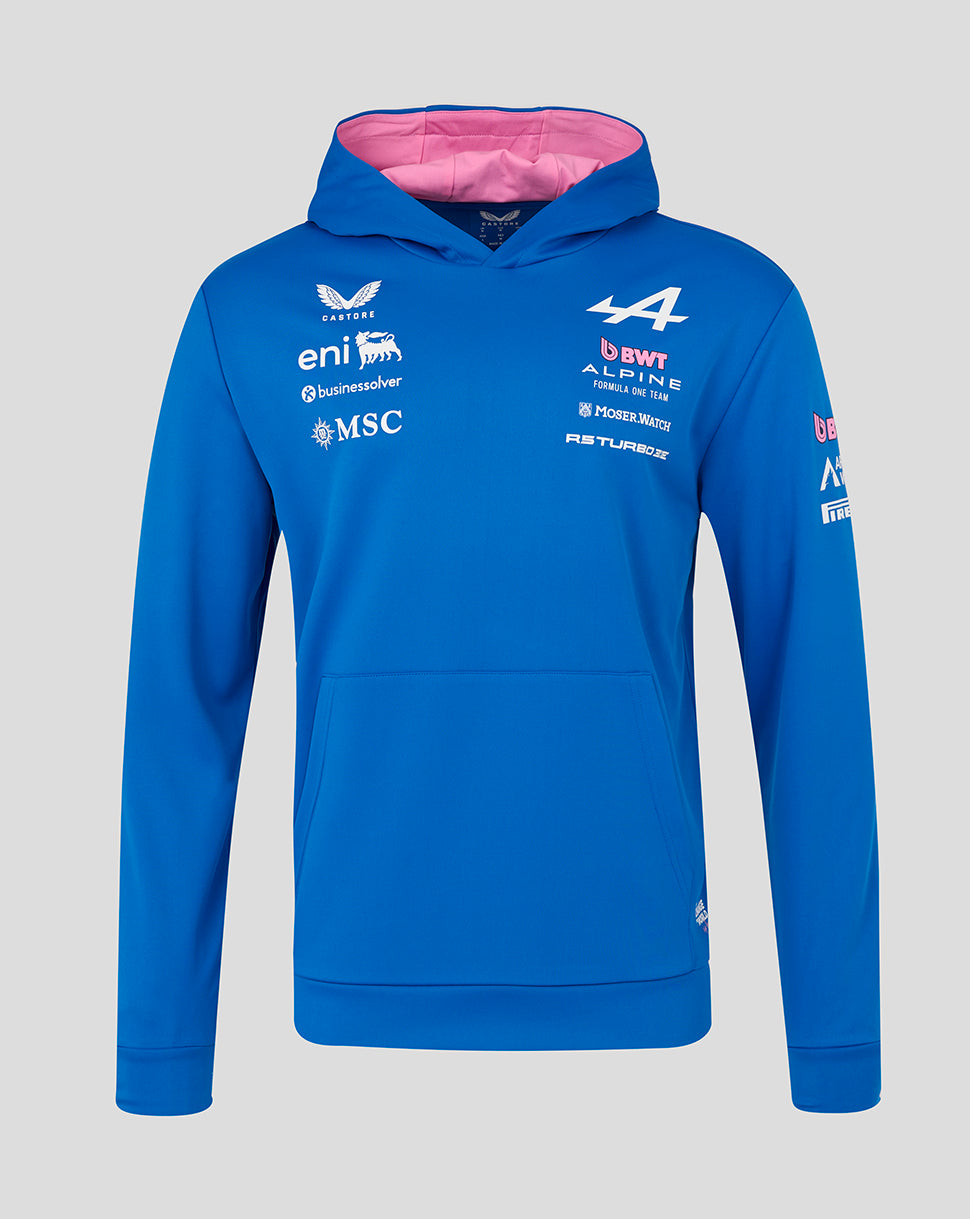 Official Unisex BWT Alpine Formula One Team Pullover Hoodie - Lapis Blue