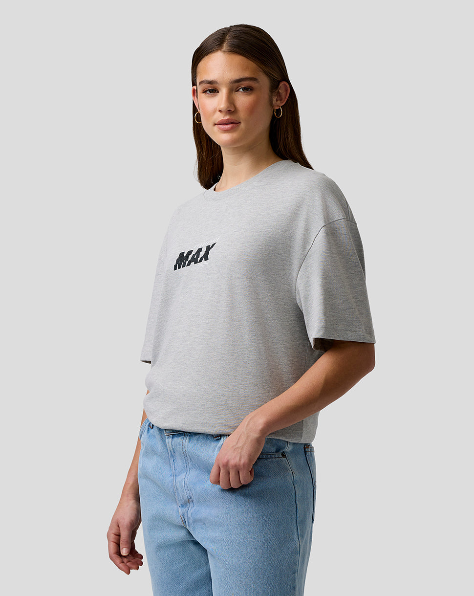 Oracle Red Bull Racing Unisex Max Verstappen Pixel Back Graphic T-Shirt - Grey Marl - Grey Marl