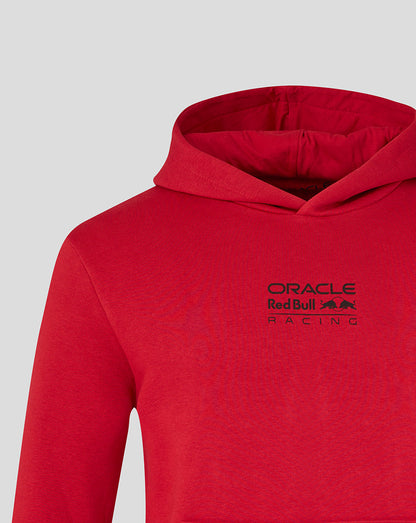 Red hoodie with Oracle Red Bull Racing logo on a light gray background
