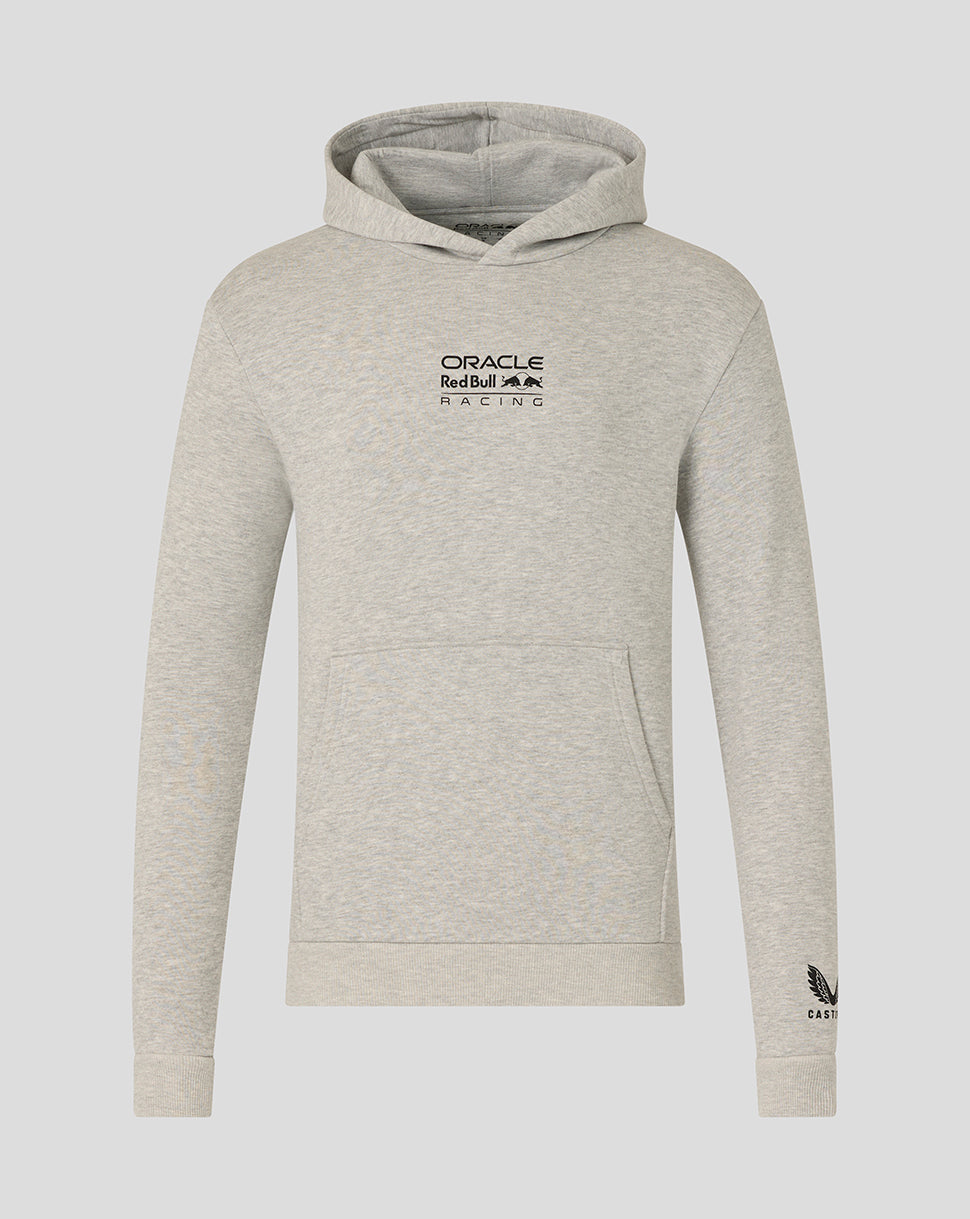 Grey hoodie with Oracle Red Bull Racing logo on a white background