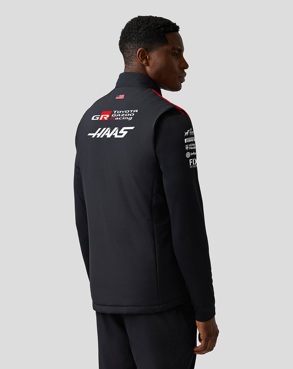 Official Haas Team Unisex Weste - Caviar/Flame Scarlet