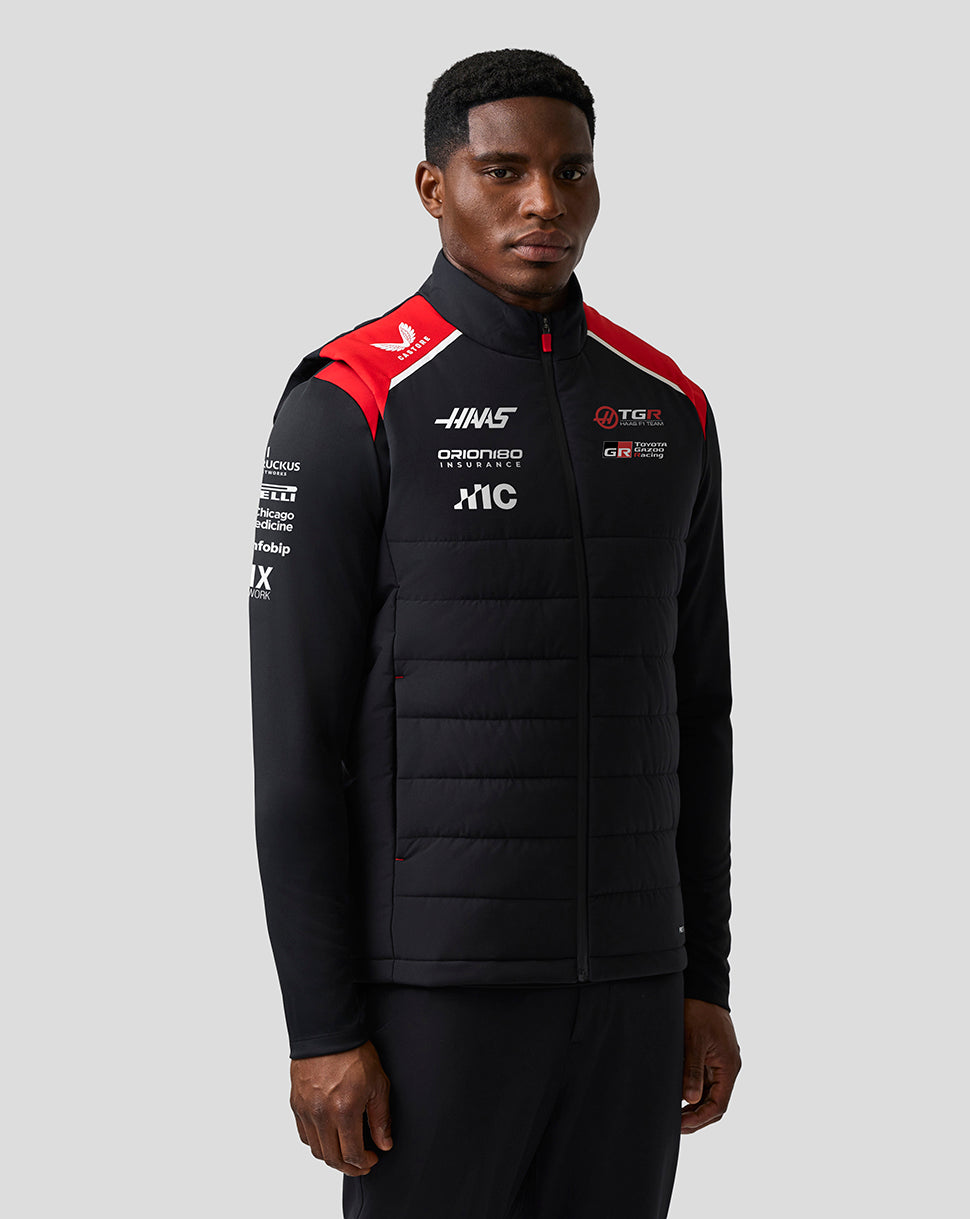 Official Haas Team Unisex Weste - Caviar/Flame Scarlet