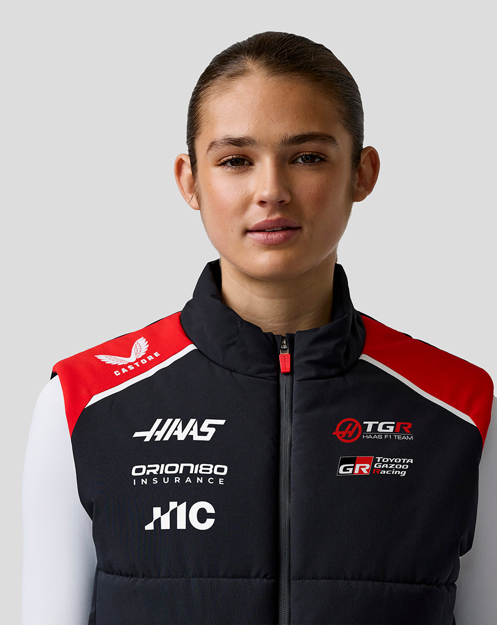 Official Haas Team Unisex Weste - Caviar/Flame Scarlet