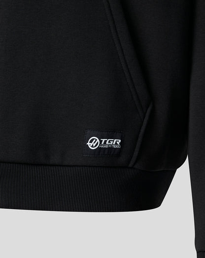 Black hoodie with TGR logo on a light gray background