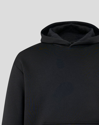 Black hoodie on a light gray background