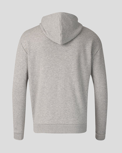 Official Haas Team Unisex Relaxed Pullover Hoodie - Grey Marl