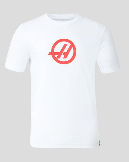 Official Haas Team Unisex Regular Fit T-Shirt - White