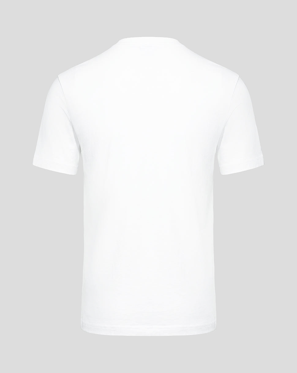Official Haas Team Unisex Full Logo Front Graphic T-Shirt - White