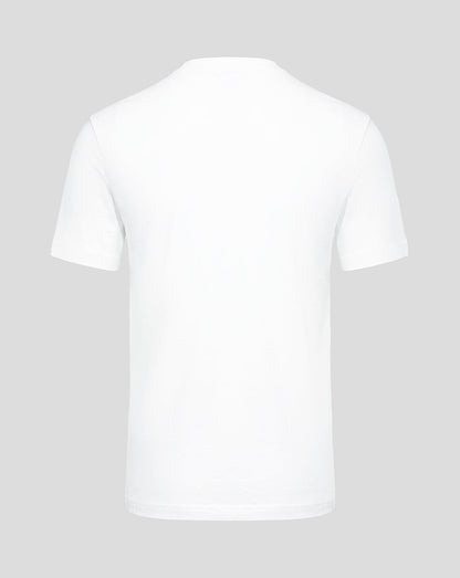Official Haas Team Unisex Full Logo Front Graphic T-Shirt - White