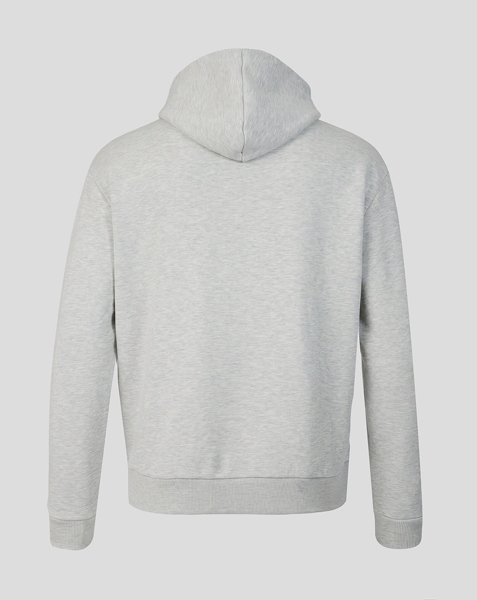 Official Haas Team Unisex Full Logo Front Grafisch Pullover Hoodie – Grijs gemêleerd - Grijs gemêleerd