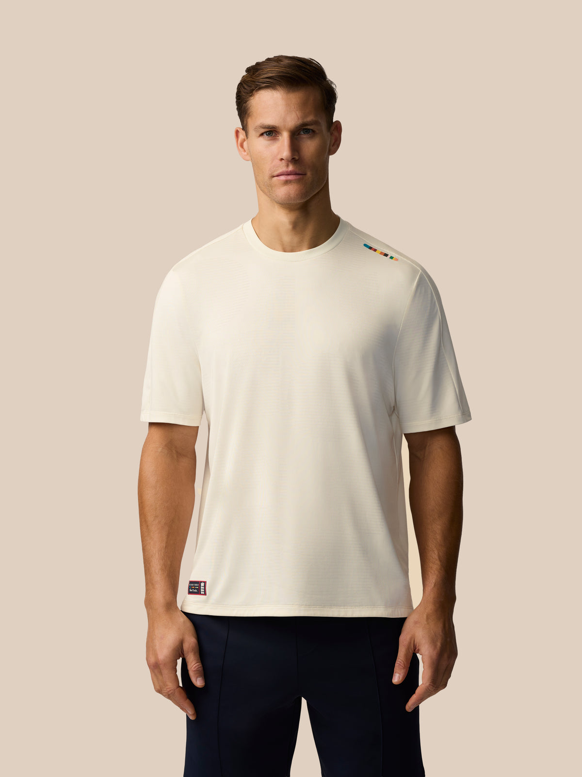 Paul Smith x Castore x England Cricket Unisex Jacquard T-Shirt - Whisper White